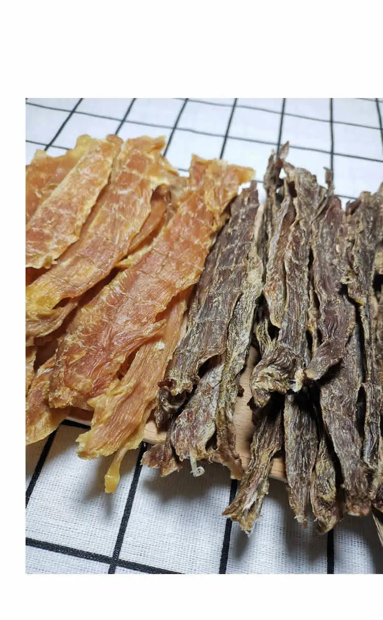 Flour-Free Chicken and Duck Jerky for Dogs, 100g