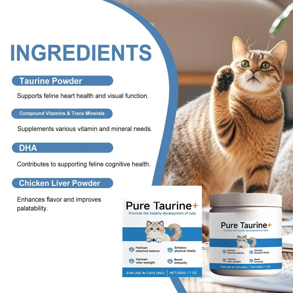 Daily Nutrition Powder for Cats, 200g