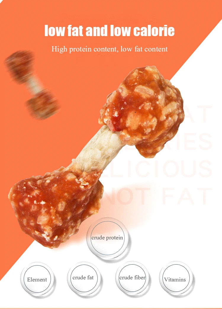 Chicken Dumbbell Dental Chews for Dogs