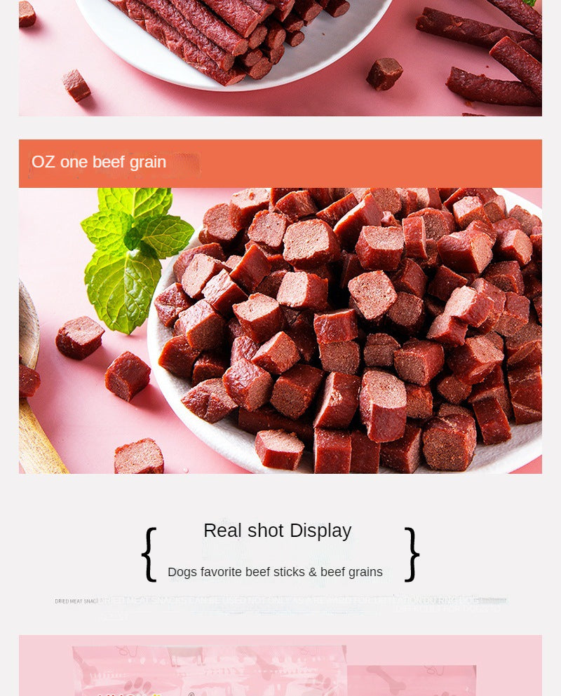 Beef Strip and Beef Grain Dog Treats, 500g
