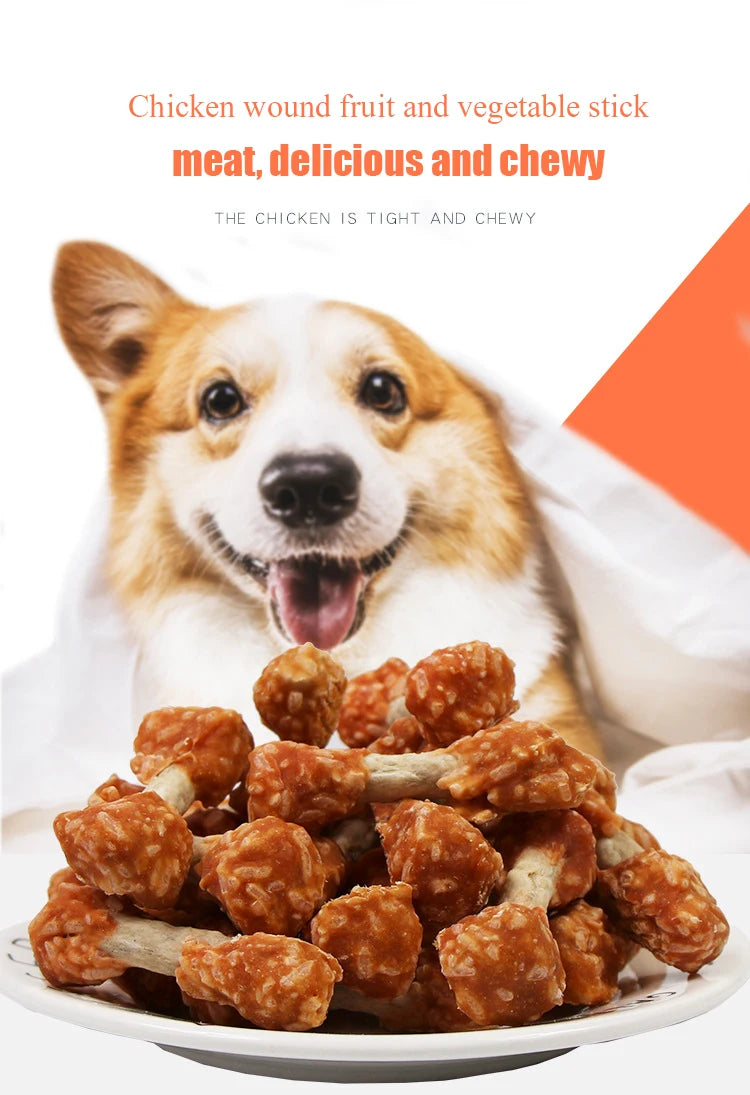 Chicken Dumbbell Dental Chews for Dogs
