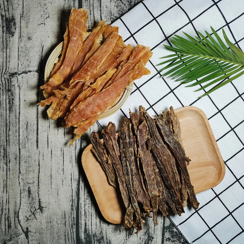 Flour-Free Chicken and Duck Jerky for Dogs, 100g