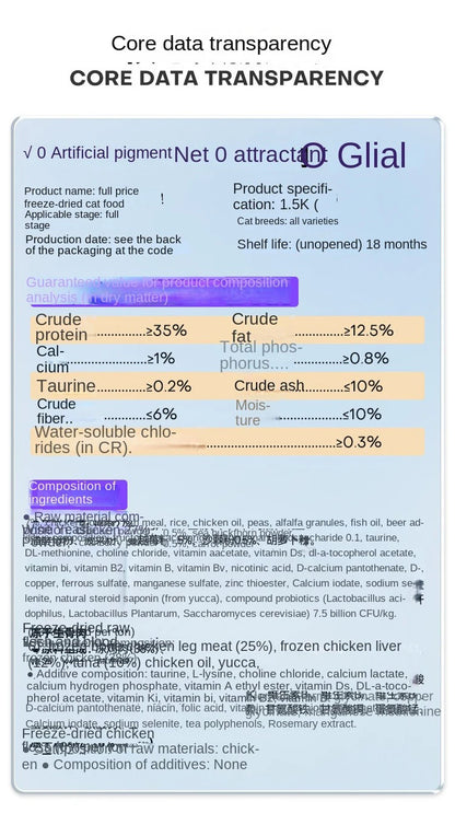 Freeze-Dried Sandwich Dry Cat Food, 1.5kg