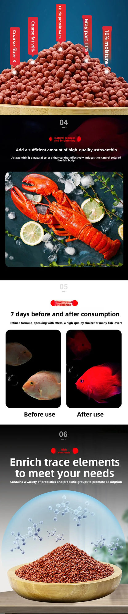 Color-Enhancing Cichlid Pellets