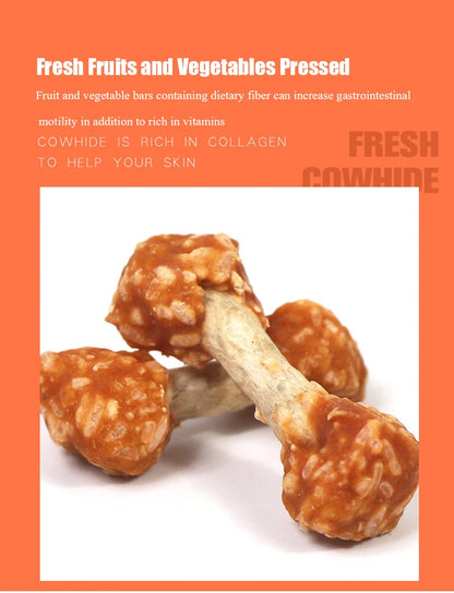 Chicken Dumbbell Dental Chews for Dogs