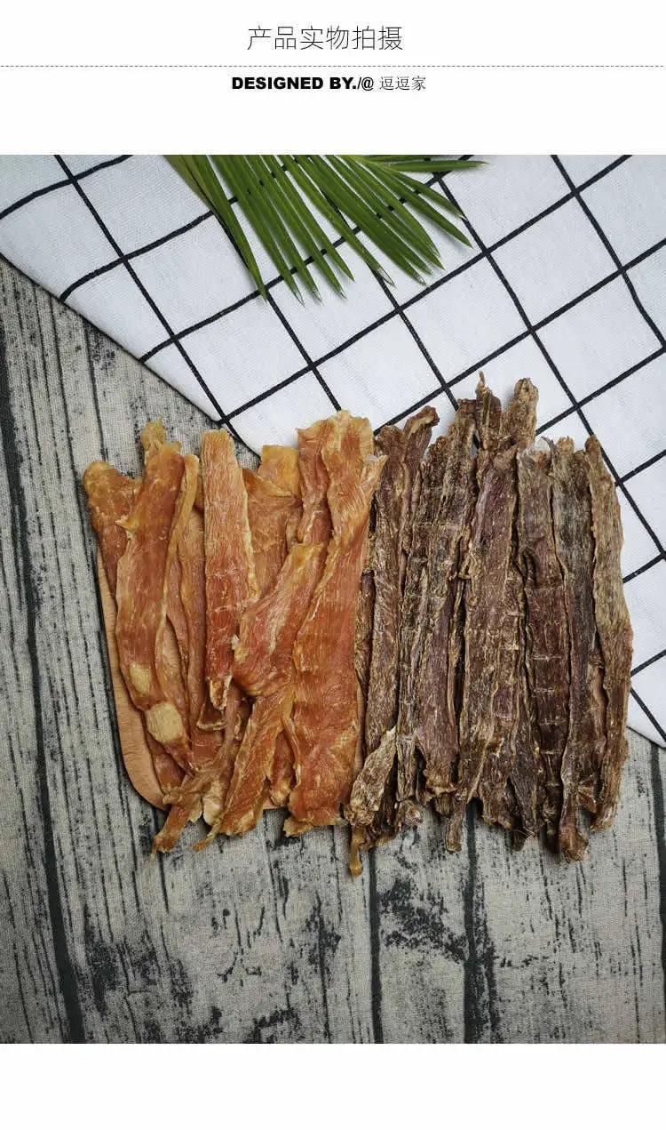 Flour-Free Chicken and Duck Jerky for Dogs, 100g