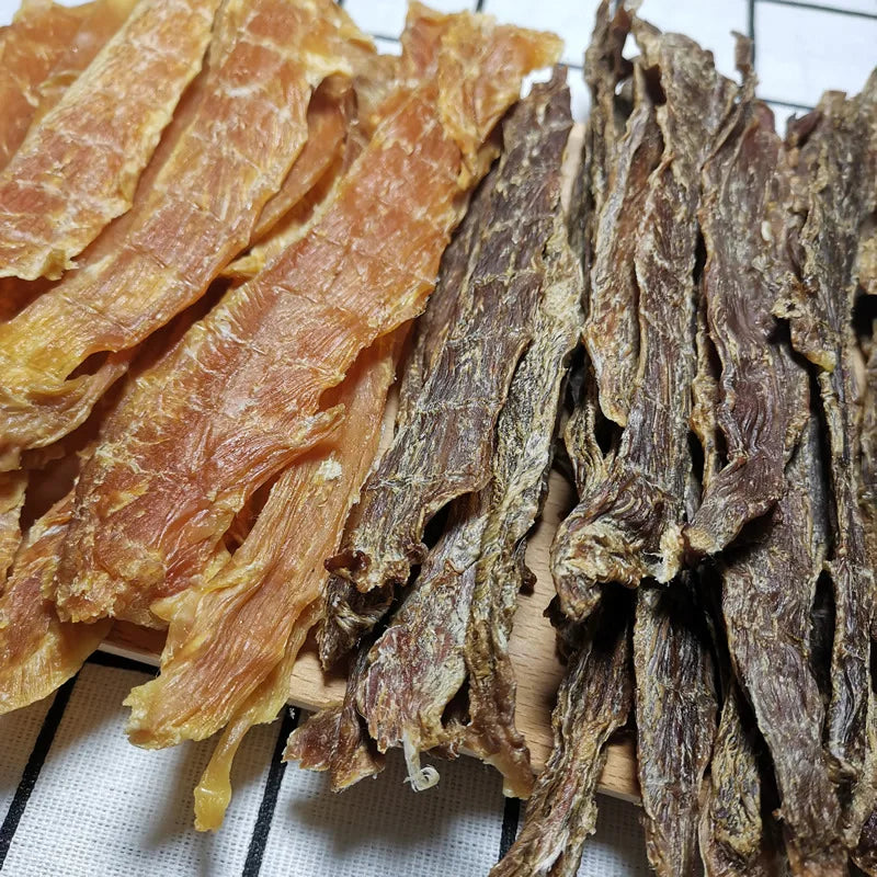 Flour-Free Chicken and Duck Jerky for Dogs, 100g