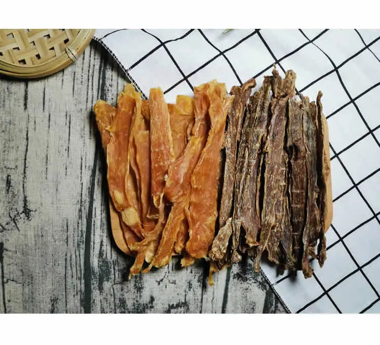 Flour-Free Chicken and Duck Jerky for Dogs, 100g